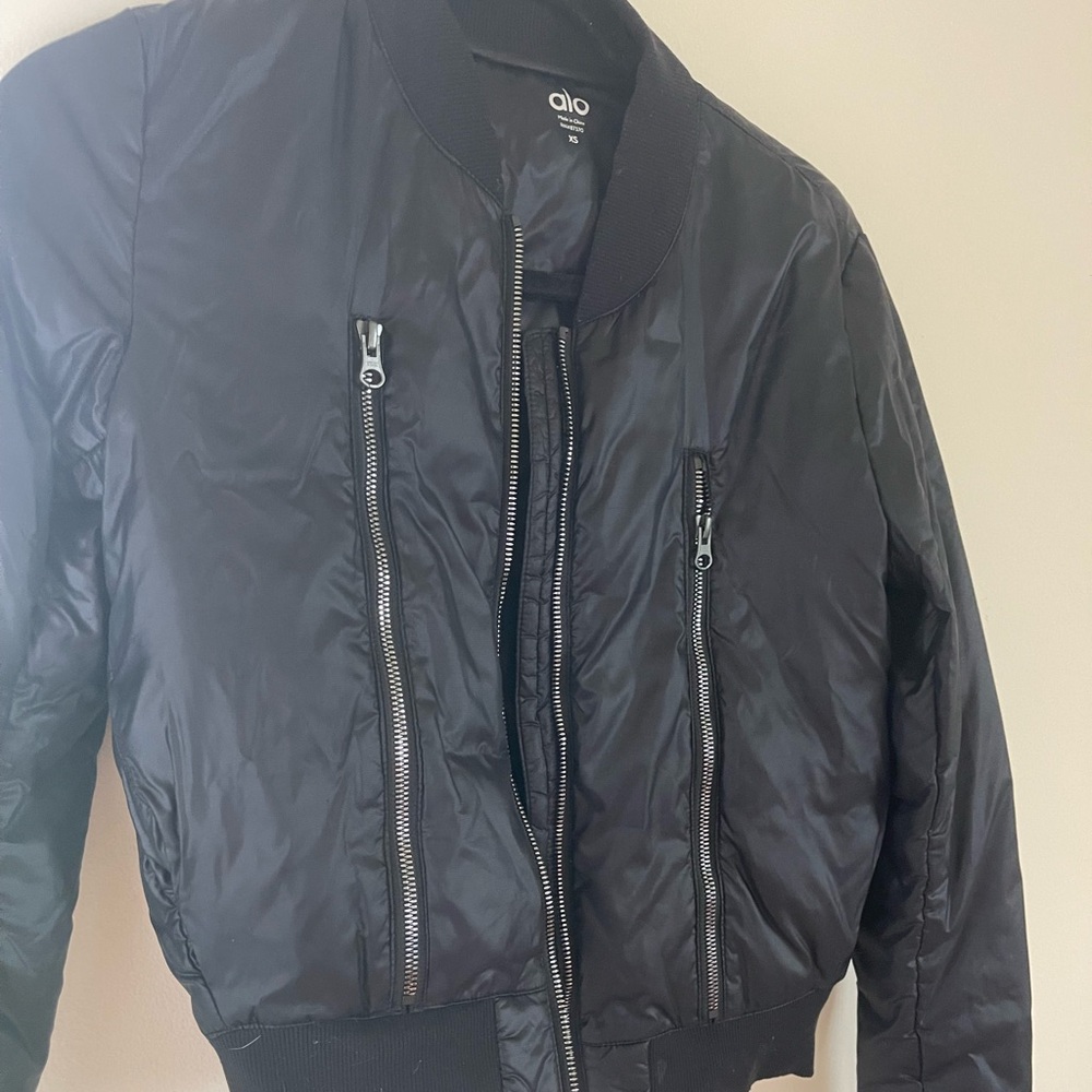 ALO Yoga Black Bomber Jacket